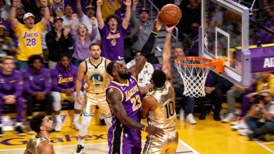 NBA湖人vs勇士比赛精彩集锦扣篮瞬间